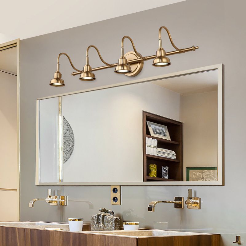 Eryn Retro Redondo LED Aplique Oro Baño/Dormitorio Metal 2/3/4 Luminarias