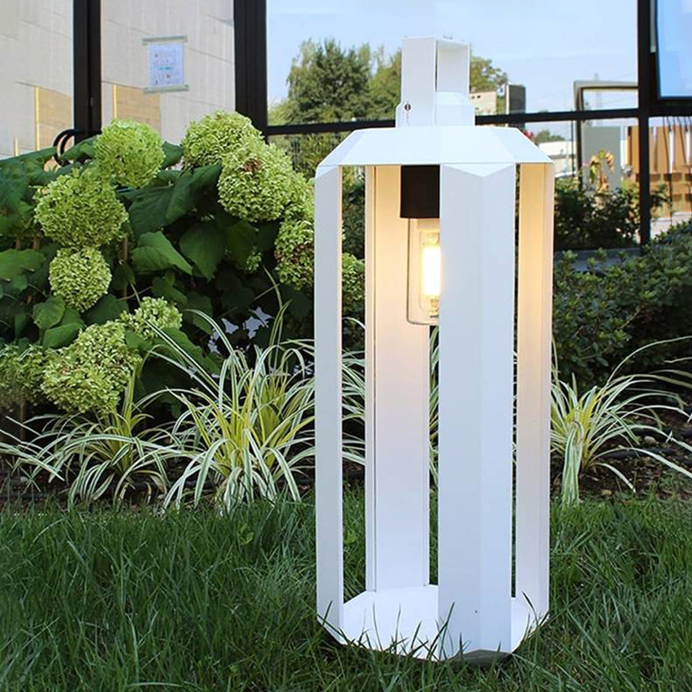 Orr Moderna Rectangular Metal Vidrio Lámpara Exterior