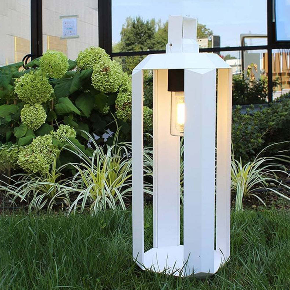 Orr Moderna Rectangular Metal Vidrio Lámpara Exterior