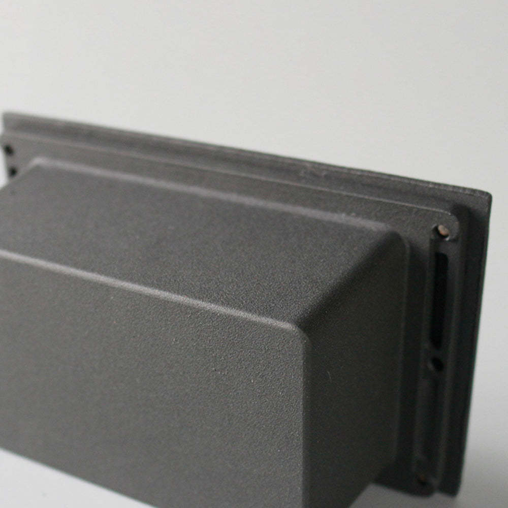Orr Moderna Rectangular Metal Vidrio Aplique Exterior Jardín