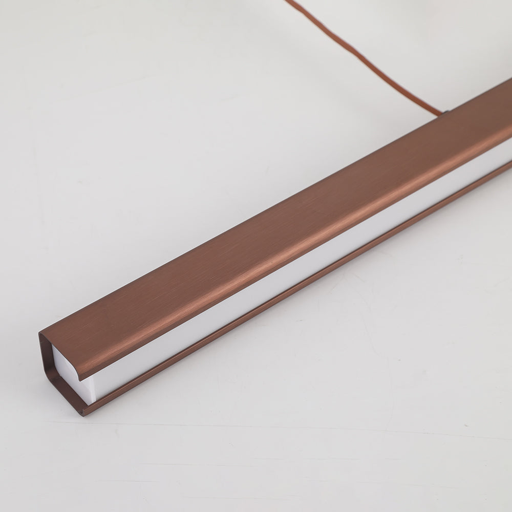 Edge Moderna Lineal Metal Lámpara Colgante Negra/Marrón