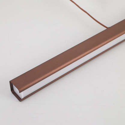 Edge Moderna Lineal Metal Lámpara Colgante Negra/Marrón