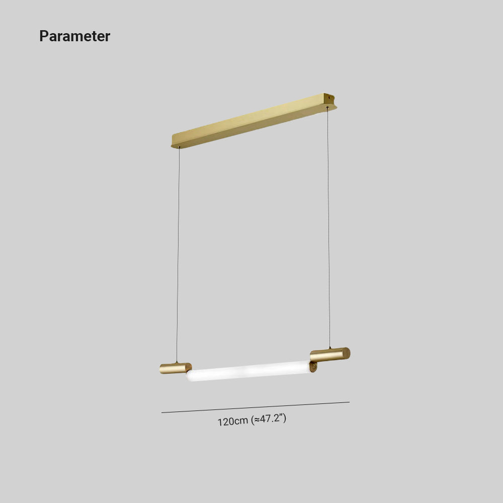 Edge Moderna Lineal Minimalista Lámpara Colgante, Dorado