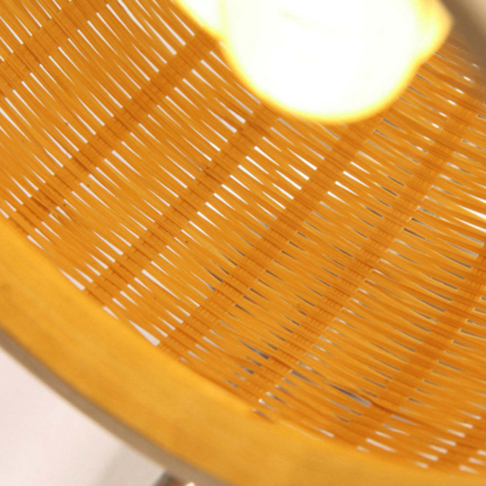 Ritta Aplique de pared Exterior LED de Diseño Rústico Madera Ratán y Acrílico