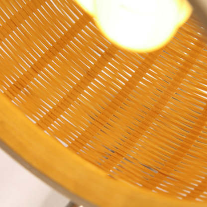 Ritta Aplique de pared Exterior LED de Diseño Rústico Madera Ratán y Acrílico