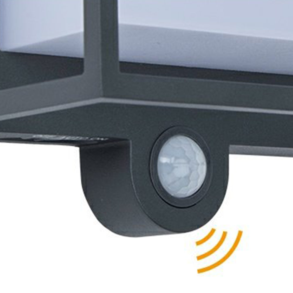 Orr Moderno Rectangular LED Lámpara de Pared Exterior Negro Pasillo Jardín