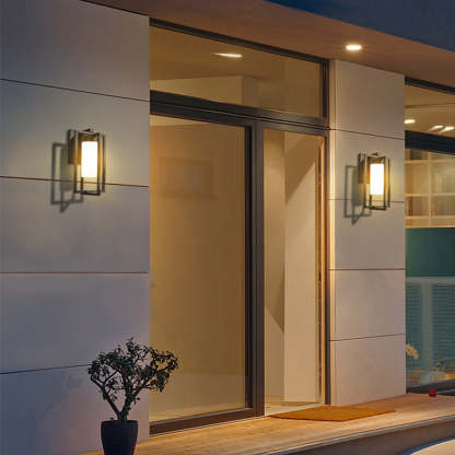 Orr Moderno Rectangular LED Aplique Exterior Cercas/Puertas/TerrazasNegro Metal 57CM Largo