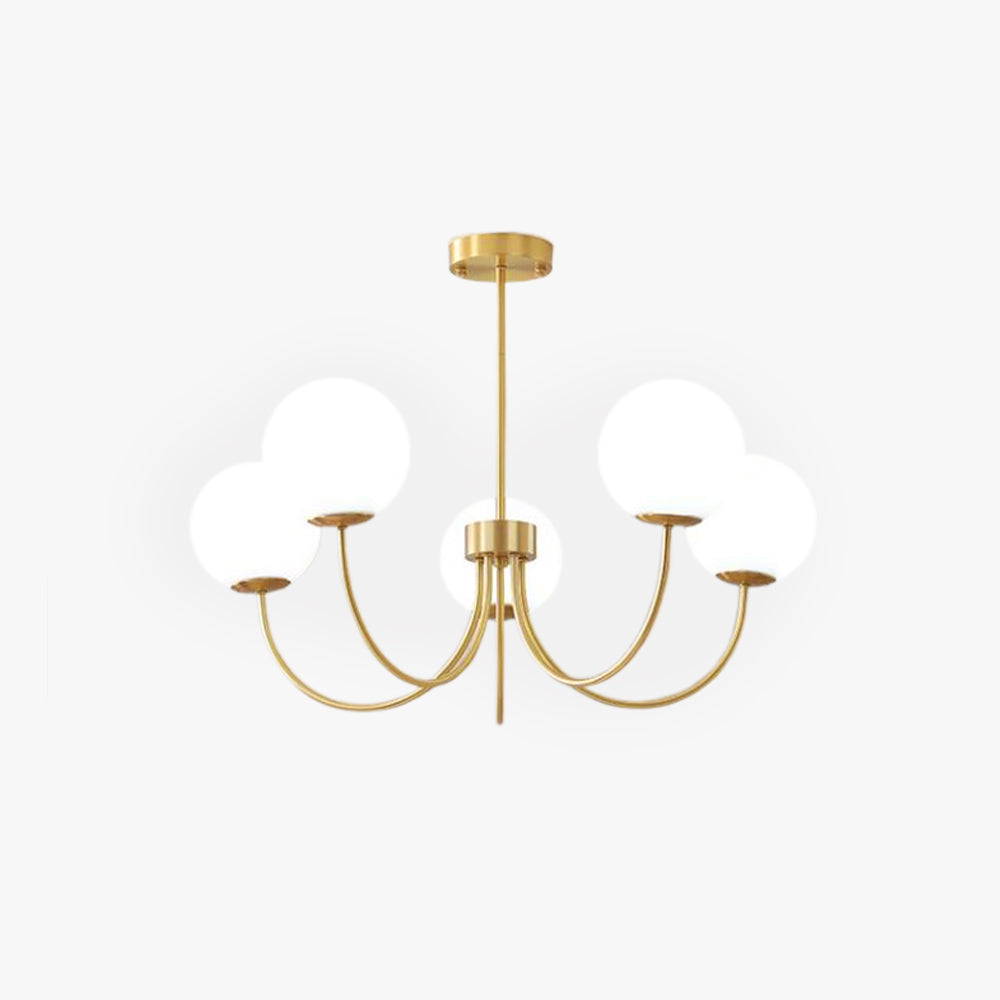 Valentina Vintage Lámpara Colgante Bola de Cristal Sala de Estar, Oro, Metal Vidrio