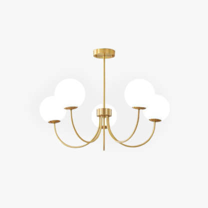 Valentina Vintage Lámpara Colgante Bola de Cristal Sala de Estar, Oro, Metal Vidrio