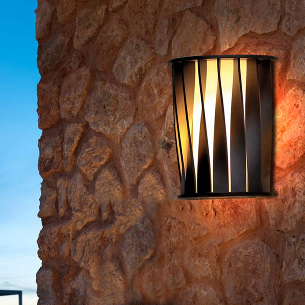 Orr Minimalista LED Aplique Exterior Blanco/Negro Jardín/Balcón/Terraza Aluminio Acrílico 2 Colores 32CM Largo