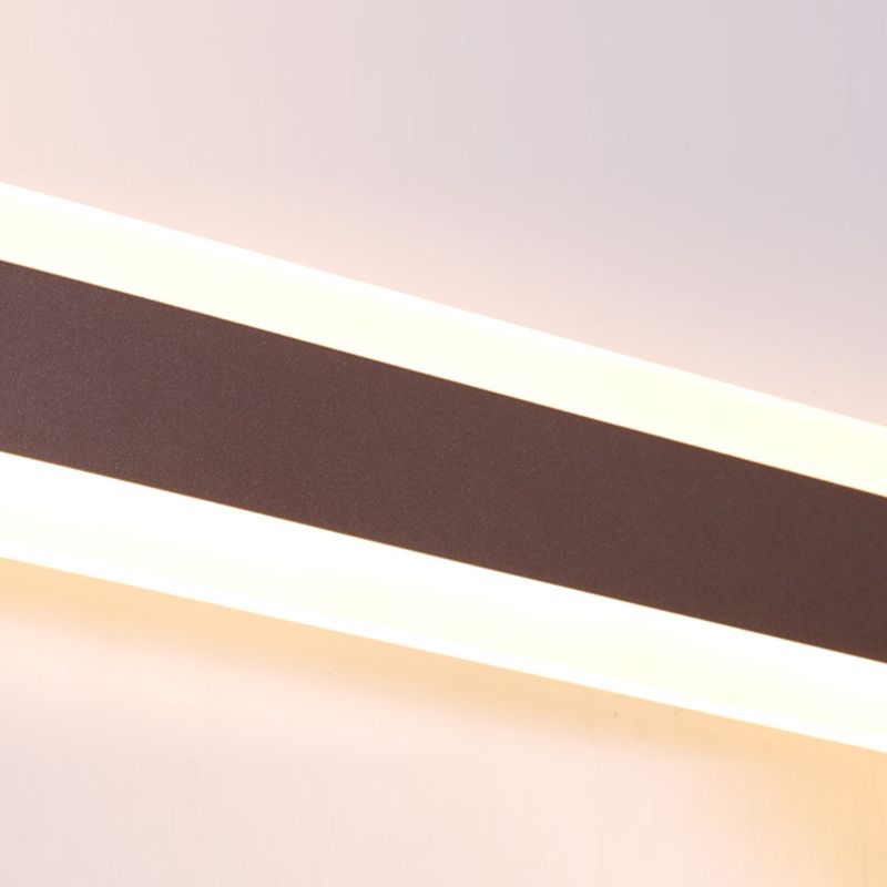 Edge Moderno Lineal LED Aplique Blanco/ Marrón Cuarto de Baño Metal Acrílico Tallas 40/59/80/99CM