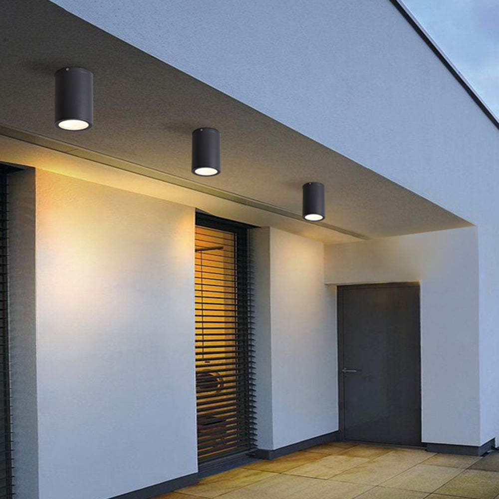 Moderna Cilíndrica LED Metal Lámpara De Techo Exterior | Las Sola