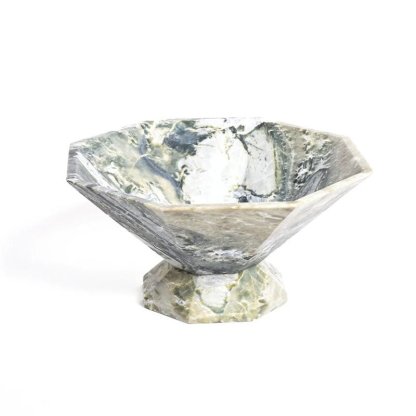 Facet Pedestal Bowl Bandeja De Almacenamiento