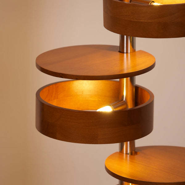 Drift Cylindrical Wood Floor Lamp