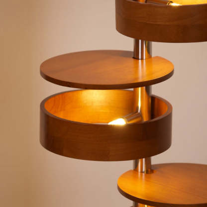 Drift Cylindrical Wood Floor Lamp