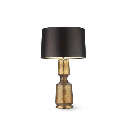 Drift Retro Glass Table Lamp Brass