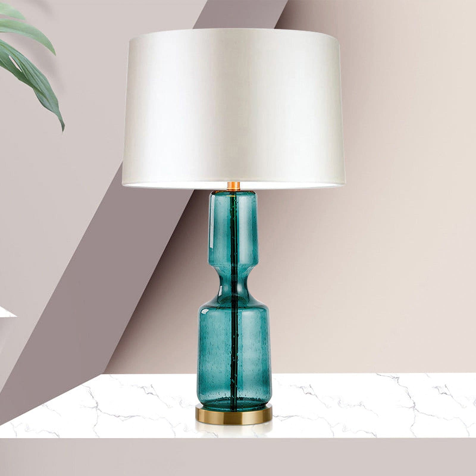 Drift Retro Glass Table Lamp Brass