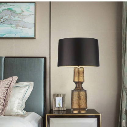 Drift Retro Glass Table Lamp Brass