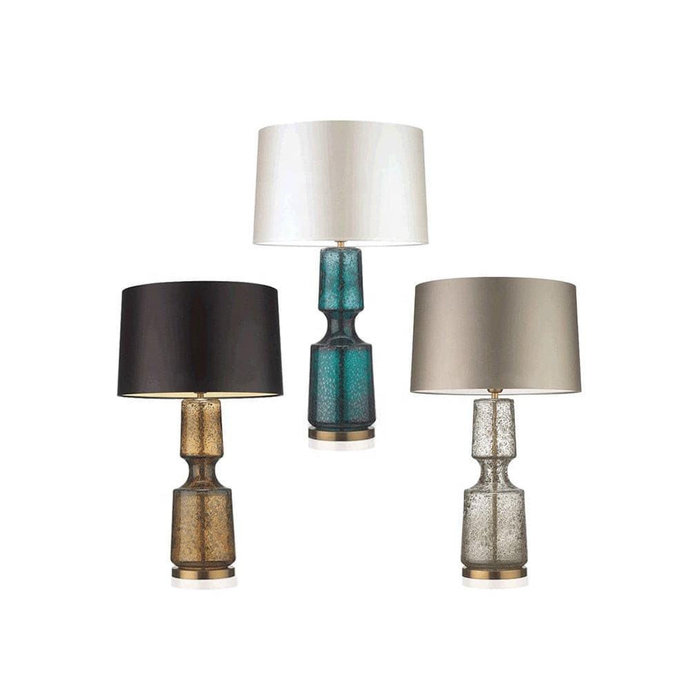 Drift Retro Glass Table Lamp Brass