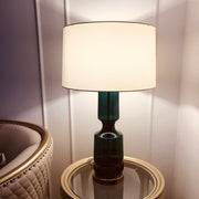Drift Retro Glass Table Lamp Brass