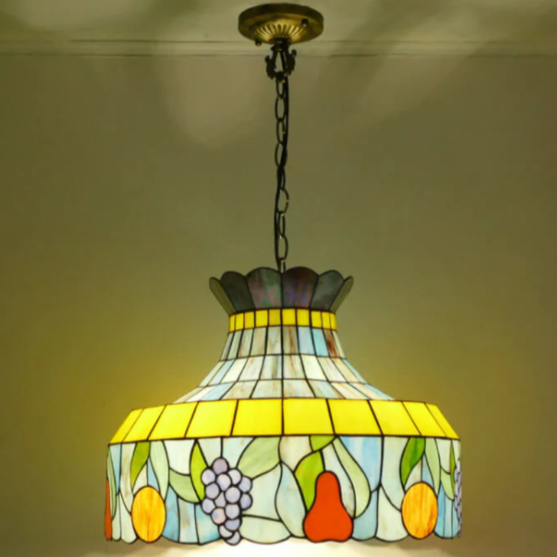 Eryn Vintage LED Lámpara Colgante Multicolor Metal Vidrio Dormitorio