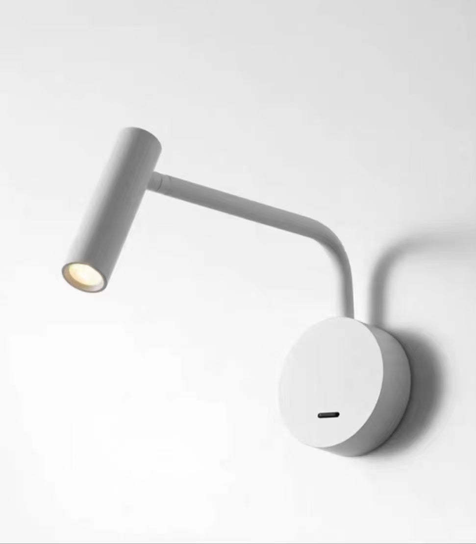 Orr Nórdico Foco Metal/Acrílico Aplique de Pared Negro