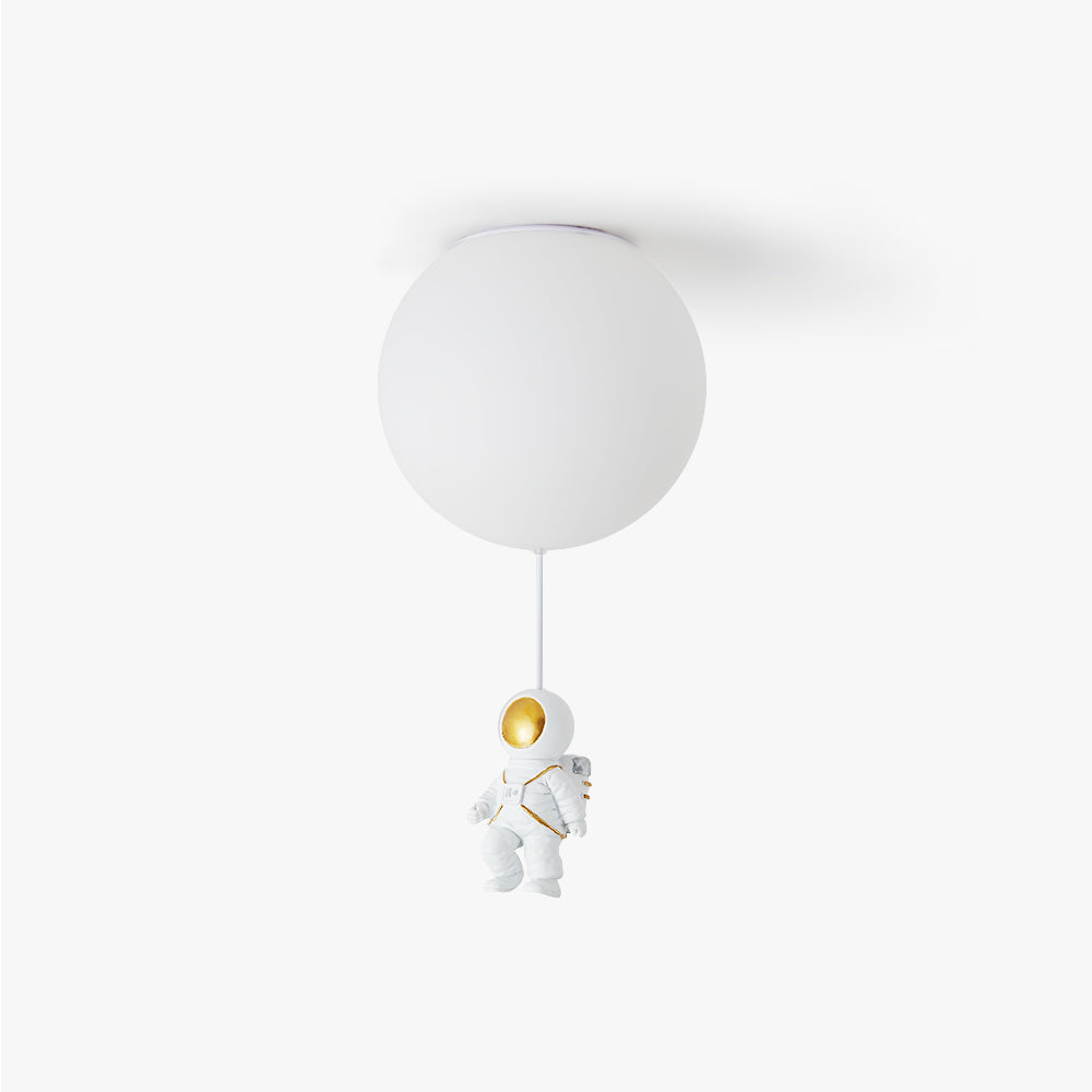 Fateh Moderna Globo Acrílico LED Lámpara de Techo Blanca/Azul