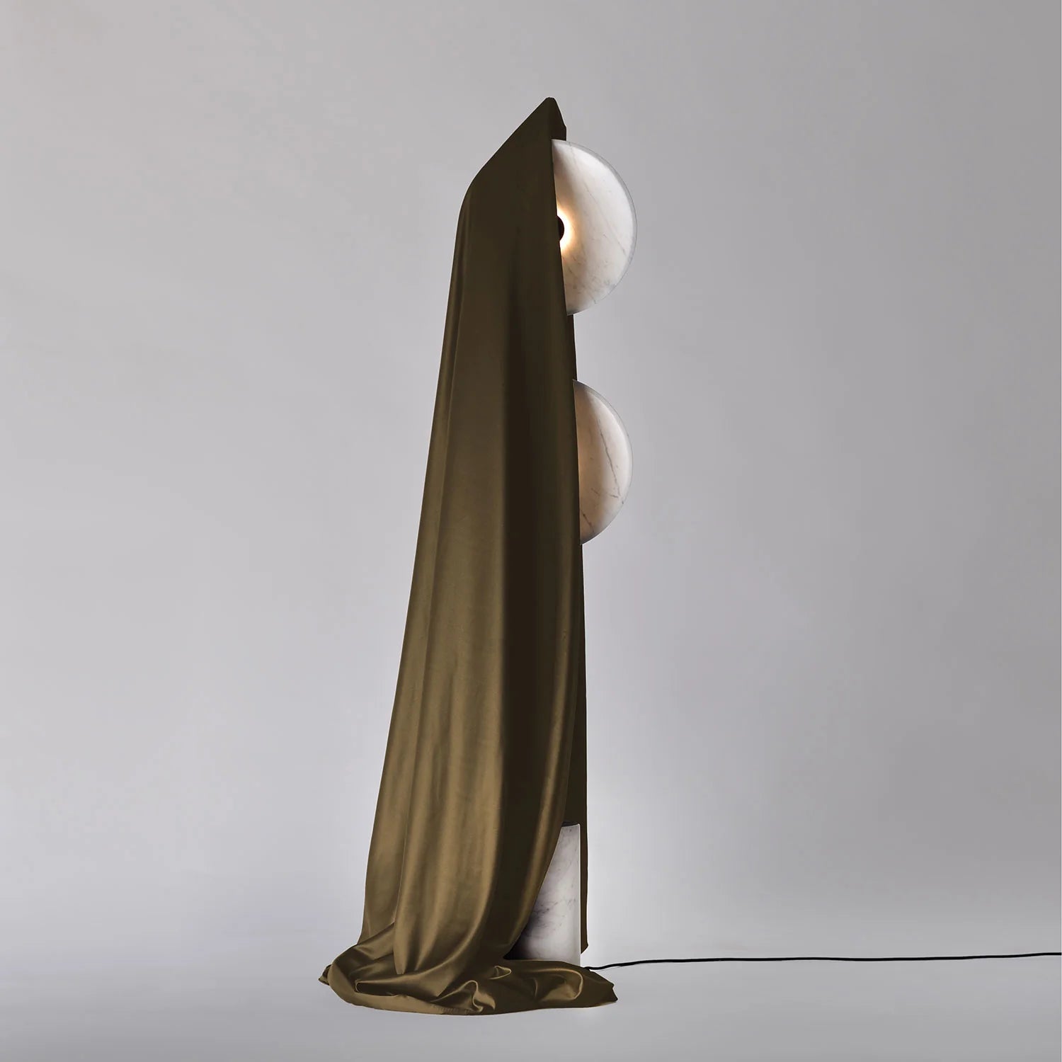 Dune Marble Round Resin Floor Lamp