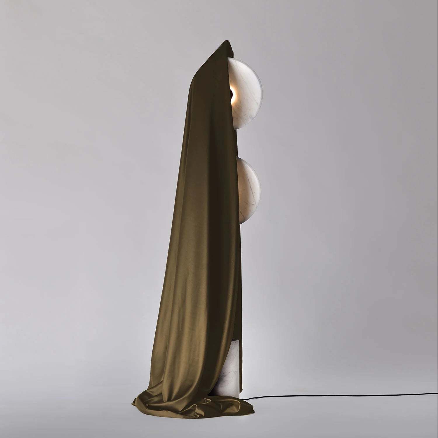 Dune Marble Round Resin Floor Lamp