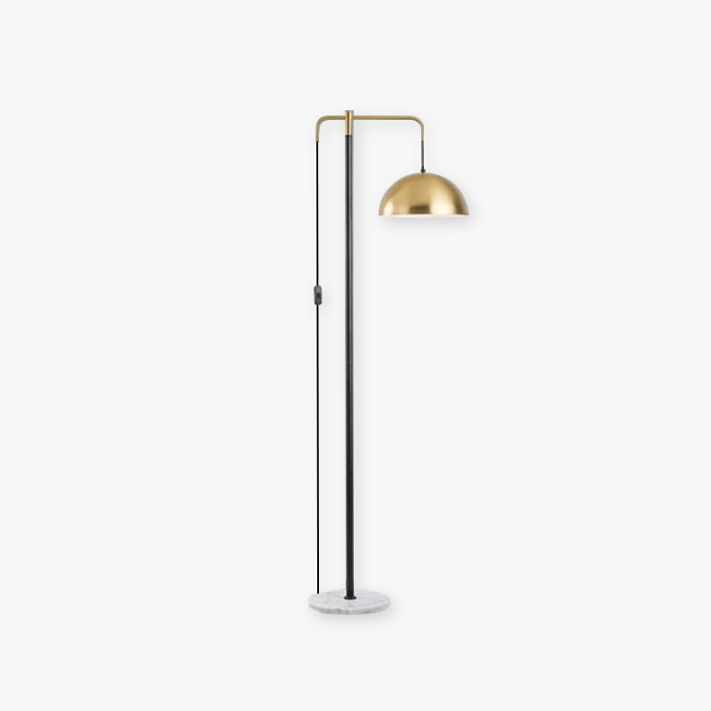 Carins Moderna Geométrica Metal LED Lámpara de Pie Dorada