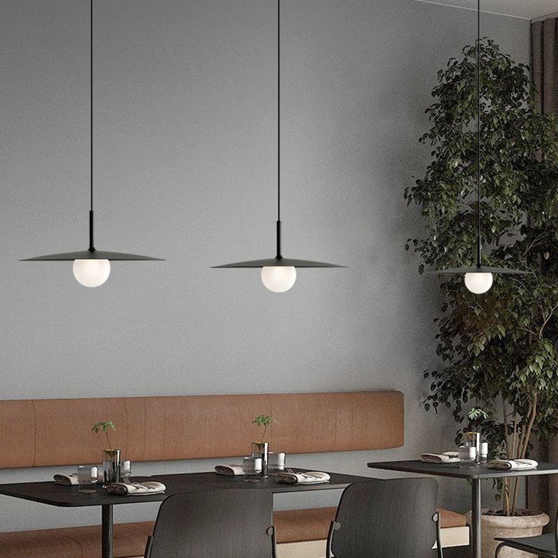 Carins Moderno LED Lámpara Colgante Negro/Blanco/Gris Comedor/Salón/Dormitorio Metal y Vidrio