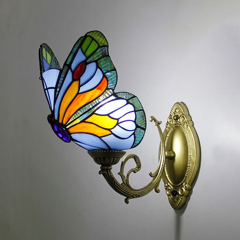 Kady Artístico LED Mariposa Aplique Rojo/Azul/Multicolor/Azul Claro Dormitorio/ Salón/ Vestíbulo Metal/Vidrio
