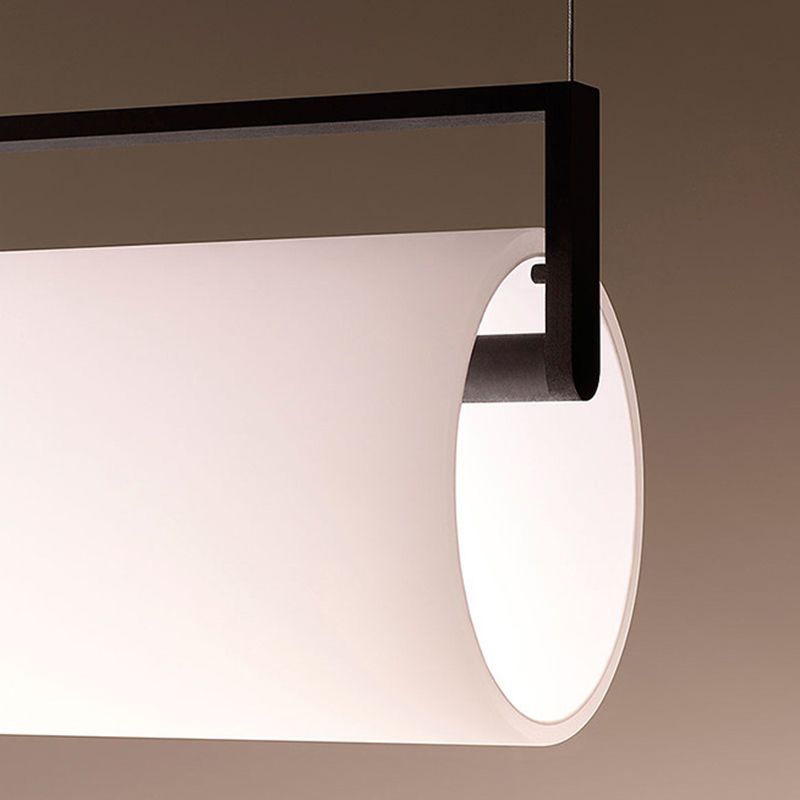 Edge Lámpara Colgante, Cilíndrico, Lineal Metal Acrílico