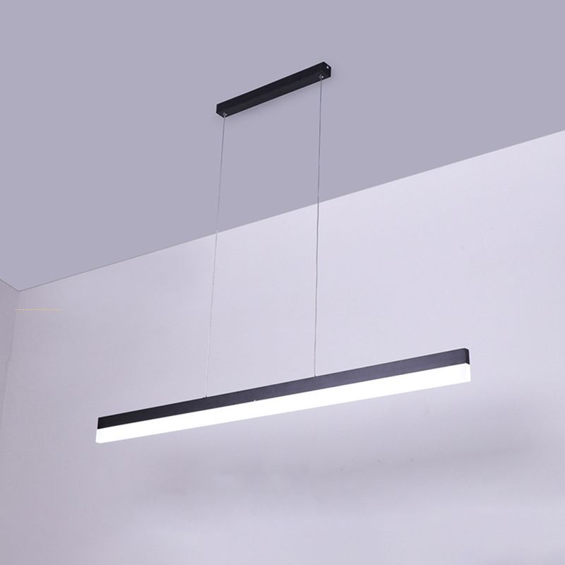 Edge Moderno Lineal LED Lámpara Colgante Negro Salón/Comedor/Dormitorio Metal y Acrílico