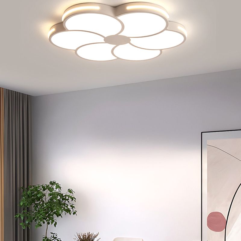 Hana Diseño Con forma de flor LED Blanco  Salón Metal y acrílico Regulable 40CM/60CM/80CM/100CM de largo