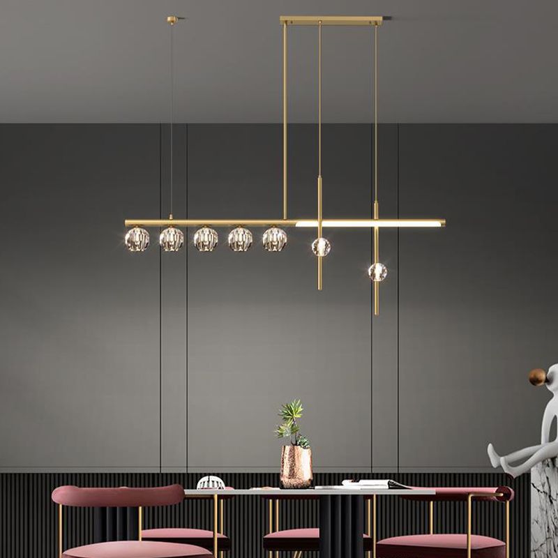 Kirsten Moderno LED Lámpara Colgante Oro Comedor Metal