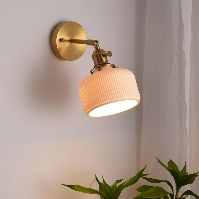 Lottie Moderna LED Apliques de pared Blanco/Dorado para Comedor/Salón Metal
