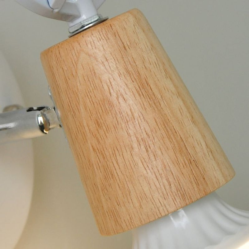Ozawa Moderno Cuerno LED Luz de Pared Negro Blanco Dormitorio Baño Metal Madera Vaso