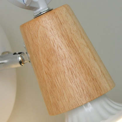 Ozawa Moderno Cuerno LED Luz de Pared Negro Blanco Dormitorio Baño Metal Madera Vaso