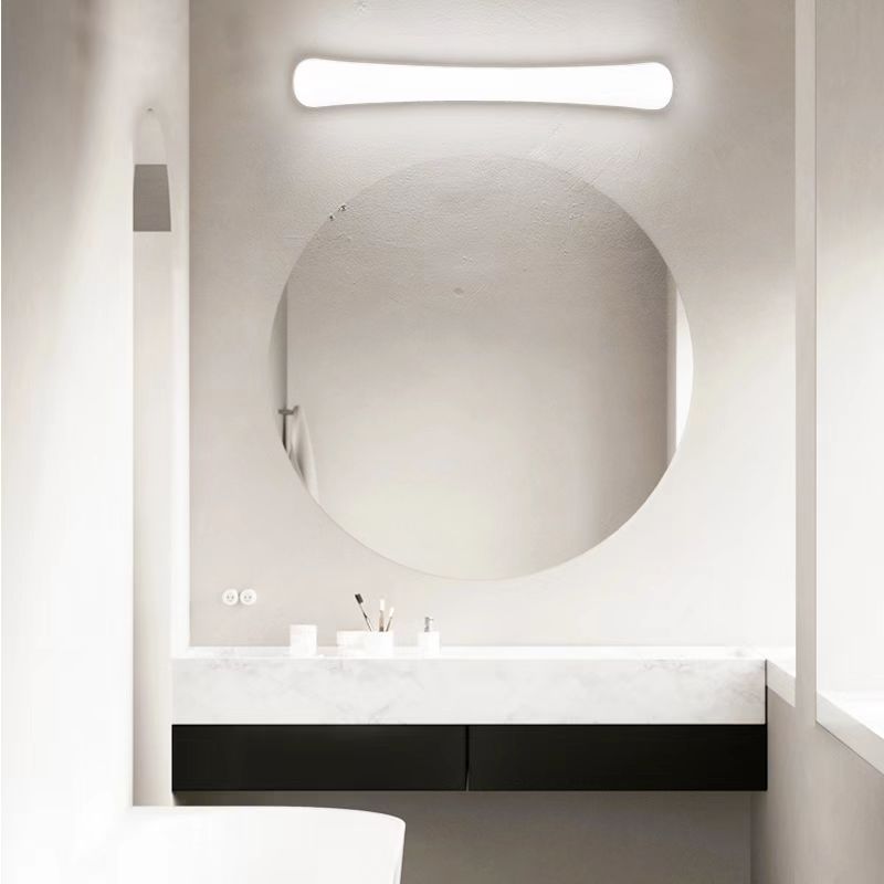 Edge Minimalista Lámpara de Pared Lineal Blanco Baño Acrílico