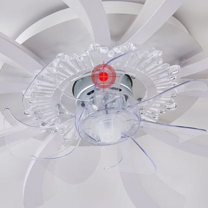 Hana Ventilador con Luz sin aspas, Blanco 8 Estilos, Motor dc