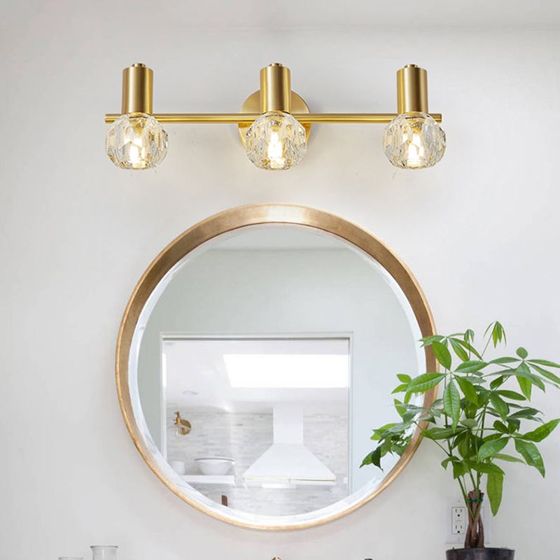 Kristy Lámpara de Pared LED Globo de lPLujo Dorada Baño / Dormitorio Metal Cristal 2 / 3 Luces