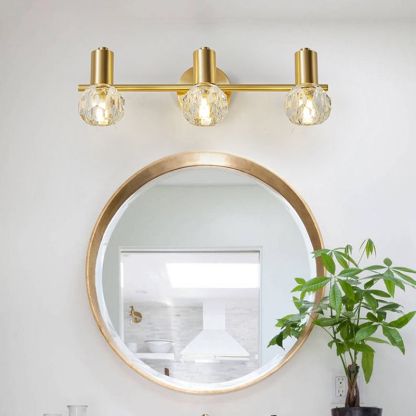 Kristy Lámpara de Pared LED Globo de lPLujo Dorada Baño / Dormitorio Metal Cristal 2 / 3 Luces