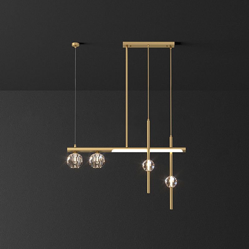 Kirsten Moderno LED Lámpara Colgante Oro Comedor Metal