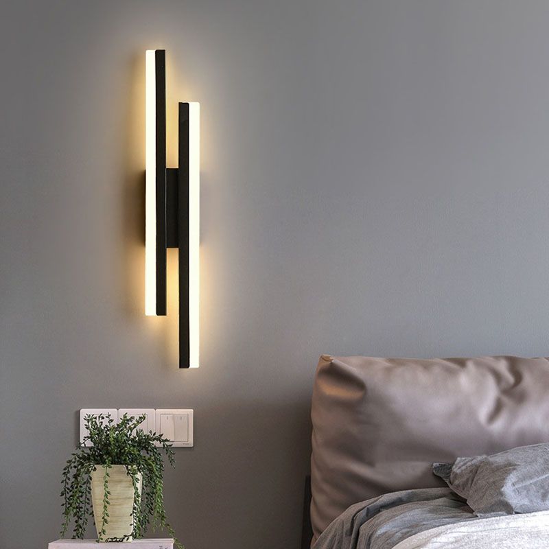 Alana Apliques de pared LED Moderno Negro y Dorado para salón Dormitorio