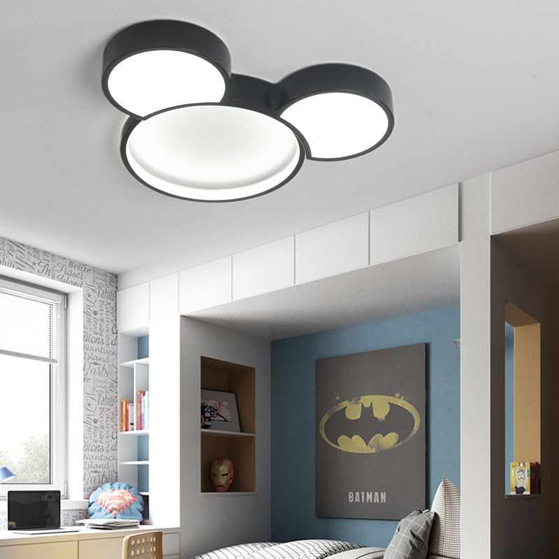 Freja Moderna LED Lámpara de techo Negra para Dormitorio/Habitación infantil