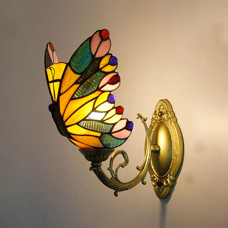 Kady Artístico LED Mariposa Aplique Rojo/Azul/Multicolor/Azul Claro Dormitorio/ Salón/ Vestíbulo Metal/Vidrio