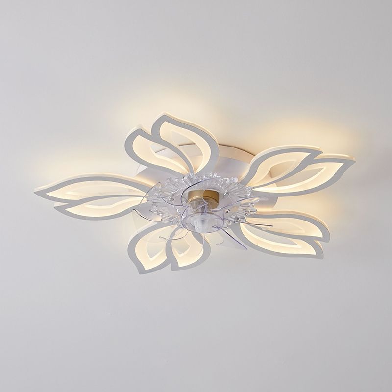 Hana Ventilador con Luz sin aspas, Blanco 8 Estilos, Motor dc