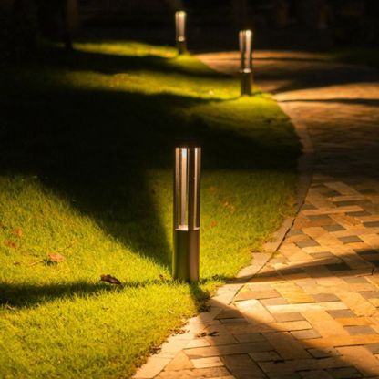Pena Moderna Lámpara de Pie Exterior Cilíndrica Metal