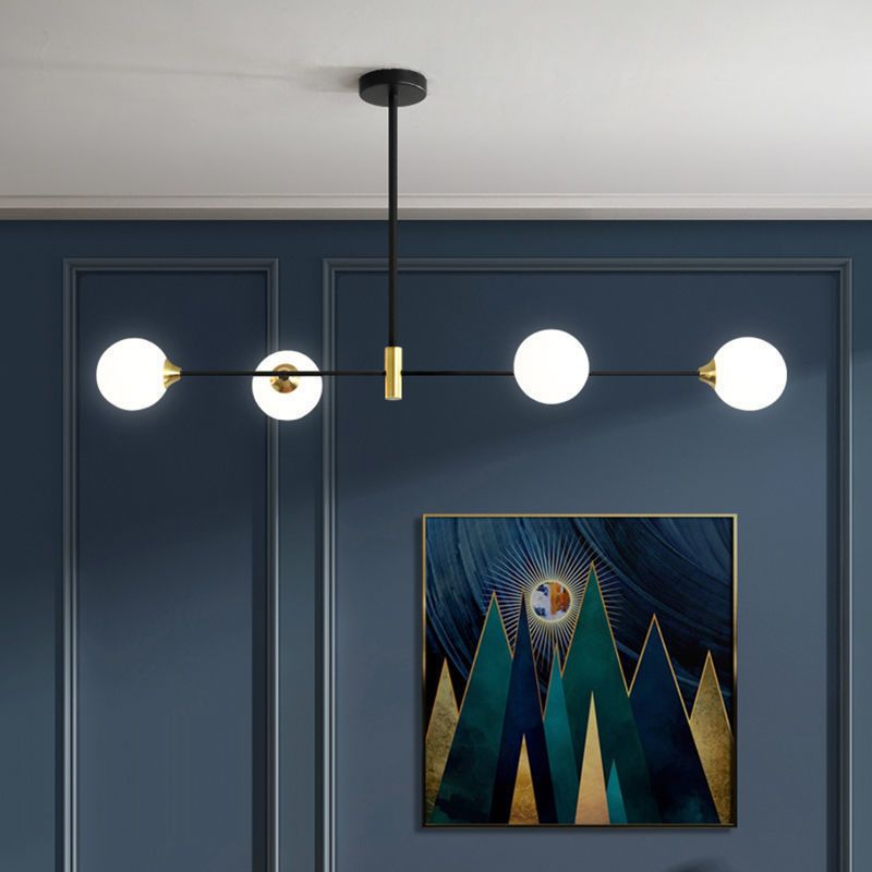 Valentina Moderno Minimalista LED Lámpara Colgante Blanco Comedor/Dormitorio/Sala de Estar Metal y Vidrio 3/4 de Llama